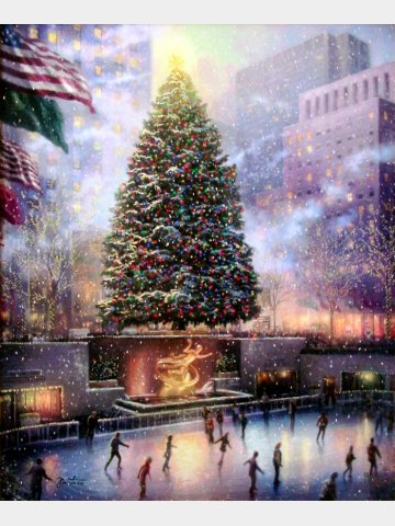 Thomas Kinkade "Christmas In NY". Verizon Wireless Customer Council 